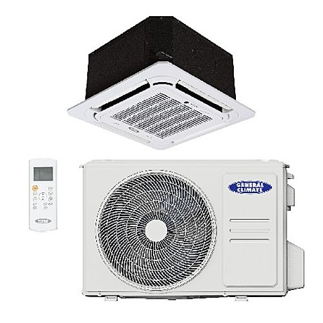Кондиционер General Climate GC-4C12HRN2(c) / GU-U12H2 / Панель T-MBQ4-03E компактная кассетная сплит-система комплект