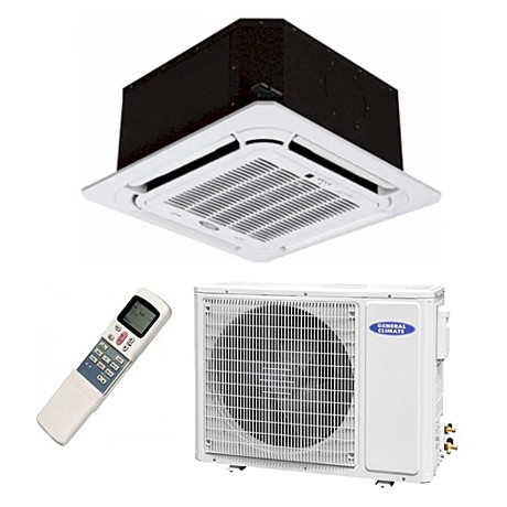 Кондиционер General Climate GC-4C12HRF(c) / GU-U12HF / Панель GC-TF03 компактная кассетная сплит-система комплект